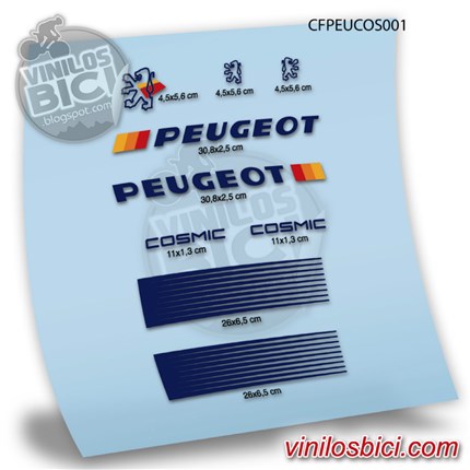 ▷Pegatinas Bicicleta Clásica Peugeot Cosmic