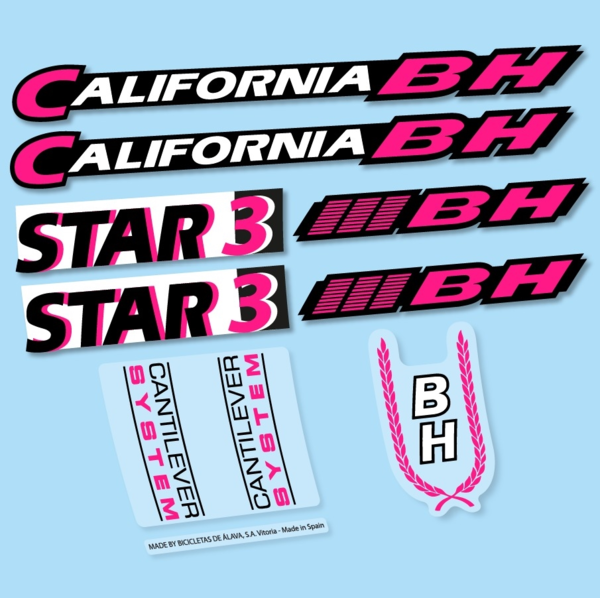 BH California STAR3 Pegatinas en vinilo adhesivo bici clásica (1)