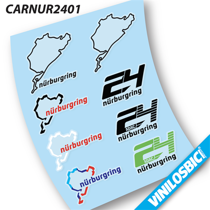 pegatinas vinilo adhesivo nurburgring 24h stickers decals