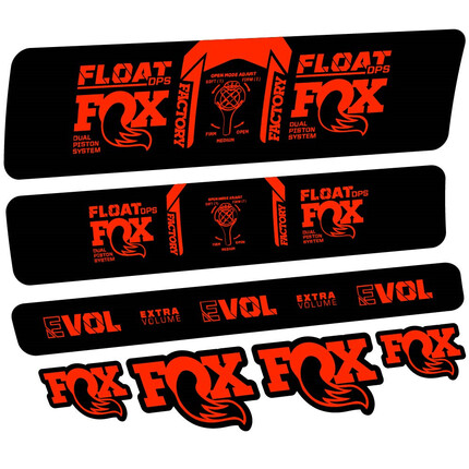Pegatinas para Amortiguador Fox Float DPS Factory 2021 en vinilo adhesivo stickers graphics calcas adesivi autocollants