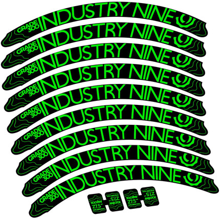 Pegatinas para Llanta MTB Industry Nine Grade 300 en vinilo adhesivo stickers graphics calcas adesivi autocollants