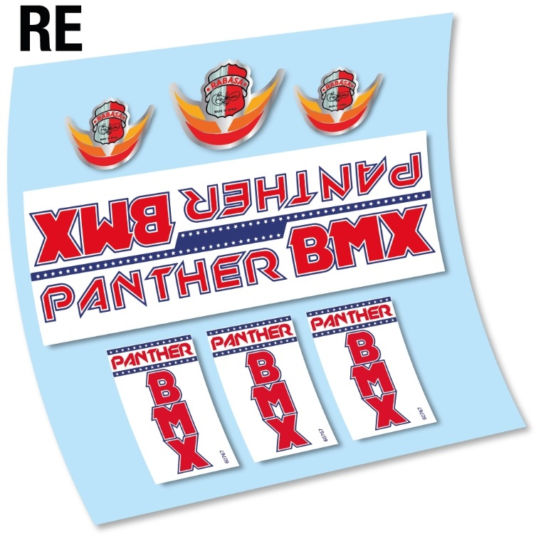 Rabasa Panther BMX pegatinas en vinilo adhesivo bici clásica 1980 (1)