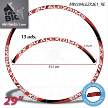 Alexrims ZX 24 pegatinas vinilo adhesivo llantas 29