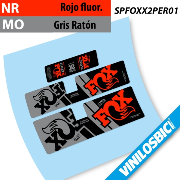  (NRMO (Rojo fluor+Gris Ratón))