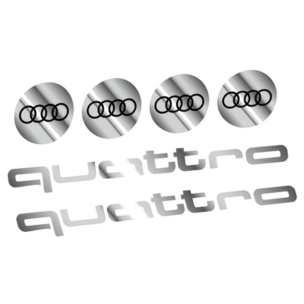 Audi Quattro, vinilos adhesivos  pegatinas vinilo adhesivo audi quattro stickers decals