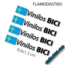 Bandera Asturias+Tu Nombre vinilos