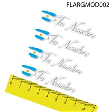 Bandera Argentina+Tu Nombre vinilos