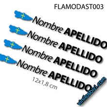 Bandera Asturias+Tu Nombre vinilos