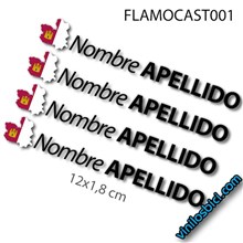Bandera Castilla La Mancha+Tu Nombre vinilos