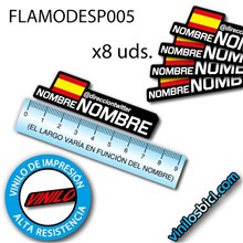 nombre +Bandera vinilos adhesivos