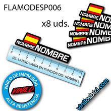 nombre +Bandera vinilos adhesivos