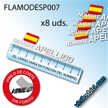 nombre +Bandera vinilos adhesivos