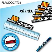 nombre +Bandera pegatinas vinilo adhesivo