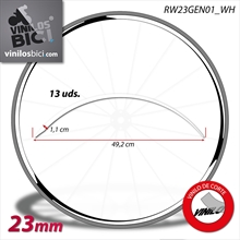 Pegatinas vinilo adhesivo llantas perfil 22mm dise–o genŽrico