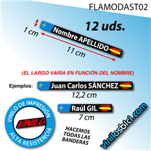Bandera+Tu Nombre, vinilos adhesivos