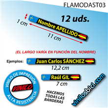 Bandera+Tu Nombre, vinilos adhesivos