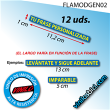 Frase personalizada Sin bandera, vinilos adhesivos