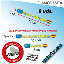 Bandera+Tu Nombre, vinilos adhesivos
