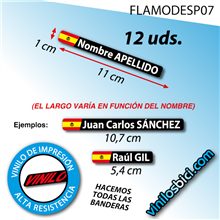 Bandera+Tu Nombre, vinilos adhesivos
