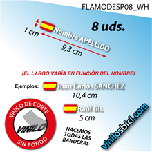 Bandera+Tu Nombre, vinilos adhesivos