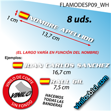 Bandera+Tu Nombre, vinilos adhesivos