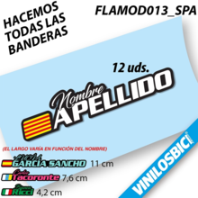 Bandera+Tu Nombre, vinilos adhesivos