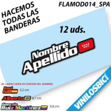 Pegatinas Nombre y Bandera personalizadas