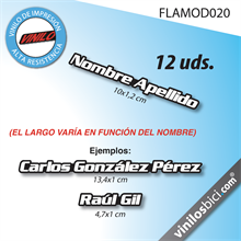 Bandera+Tu Nombre, vinilos adhesivos
