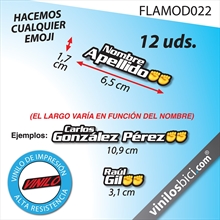 Bandera+Tu Nombre, vinilos adhesivos