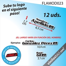 Bandera+Tu Nombre, vinilos adhesivos