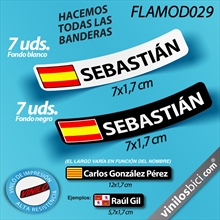 Bandera+Tu Nombre, vinilos adhesivos