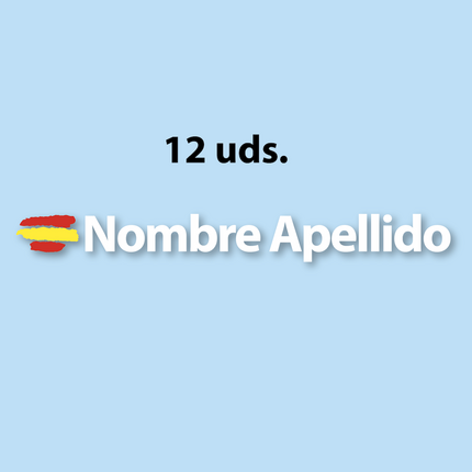 pegatinas nombre bici, pegatinas nombre uci, pegatinas con nombre para bici bandera