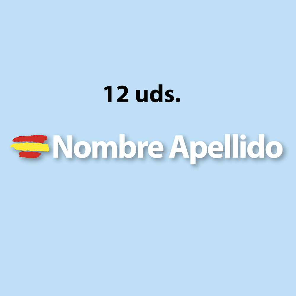 Bandera+Tu Nombre, vinilos adhesivos