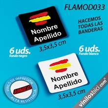 Bandera+Tu Nombre, vinilos adhesivos