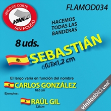 Bandera+Tu Nombre, vinilos adhesivos
