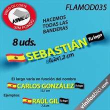 Bandera+Tu Nombre, vinilos adhesivos