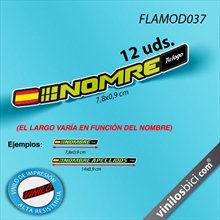 Bandera+Tu Nombre, vinilos adhesivos