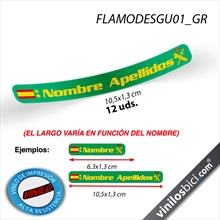 Bandera+Tu Nombre +Escudo Guardia Civil, vinilos adhesivos