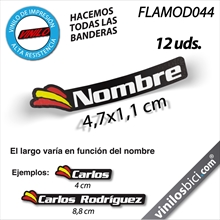 Bandera+Tu Nombre, vinilos adhesivos