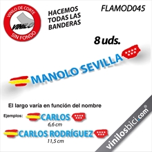 Bandera+Tu Nombre, vinilos adhesivos