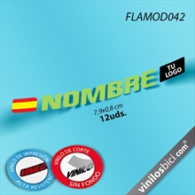 Bandera+Tu Nombre, vinilos adhesivos