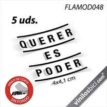 Frase querer es poder, vinilos adhesivos
