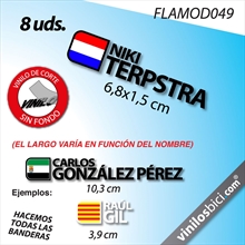 Bandera+Tu Nombre, vinilos adhesivos
