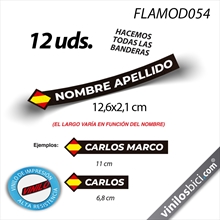 Bandera+Tu Nombre, vinilos adhesivos