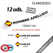 Bandera+Tu Nombre, vinilos adhesivos