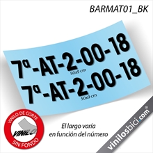 Matrícula para barco, pegatinas vinilo adhesivo