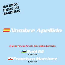 Bandera+Tu Nombre, vinilos adhesivos