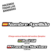 Bandera+Tu Nombre, vinilos adhesivos