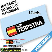 Bandera+Tu Nombre, vinilos adhesivos