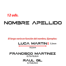 Tu Nombre, vinilos adhesivos